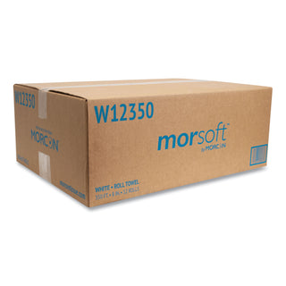 Morcon Paper Morsoft Universal Roll Towels, 8" x 350 ft, White, 12 Rolls/Carton (MORW12350)