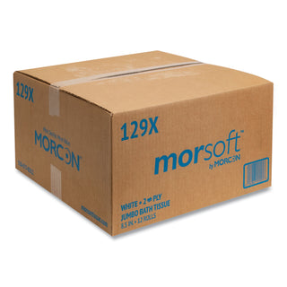 Morcon Paper Jumbo Bath Tissue, Septic Safe, 2-Ply, White, 500 ft, 12/Carton (MOR129X)