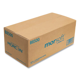 Morcon Paper Morsoft Beverage Napkins, 9 x 9/4, White, 500/Pack, 8 Packs/Carton (MORB8500)