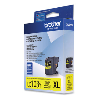 Brother LC103Y Innobella High-Yield Ink, 600 Page-Yield, Yellow (BRTLC103Y)