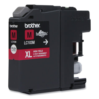 Brother LC103M Innobella High-Yield Ink, 600 Page-Yield, Magenta (BRTLC103M)