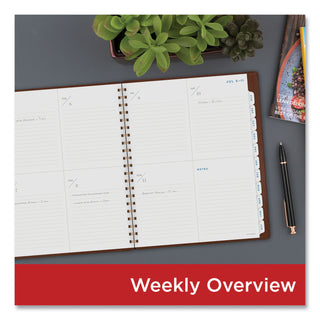 AT-A-GLANCE® Signature Collection Academic Weekly/Monthly Planners, 11.5 x 8, Distressed Brown Cover, 13-Month (July-July): 2024-2025 (AAGYP905A09)