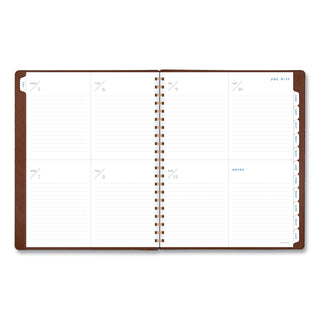 AT-A-GLANCE® Signature Collection Academic Weekly/Monthly Planners, 11.5 x 8, Distressed Brown Cover, 13-Month (July-July): 2024-2025 (AAGYP905A09)