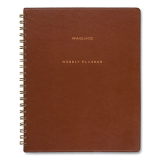 AT-A-GLANCE® Signature Collection Academic Weekly/Monthly Planners, 11.5 x 8, Distressed Brown Cover, 13-Month (July-July): 2024-2025 (AAGYP905A09)