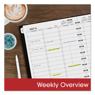 AT-A-GLANCE® Move-A-Page Academic Weekly/Monthly Planners, 11 x 9, Black Cover, 12-Month (July to June): 2024 to 2025 (AAG70957E05)