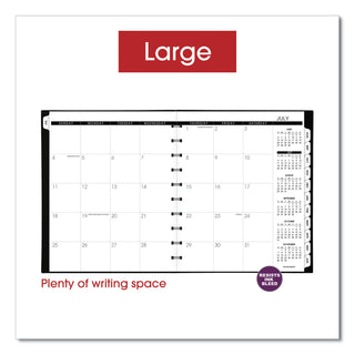 AT-A-GLANCE® Move-A-Page Academic Weekly/Monthly Planners, 11 x 9, Black Cover, 12-Month (July to June): 2024 to 2025 (AAG70957E05)
