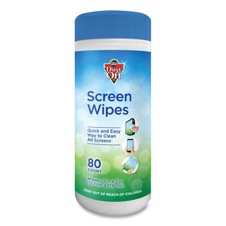 Dust-Off® Premoistened Monitor Cleaning Wipes, Cloth, 6 x 6.5, 80/Tub (FALDSCT)