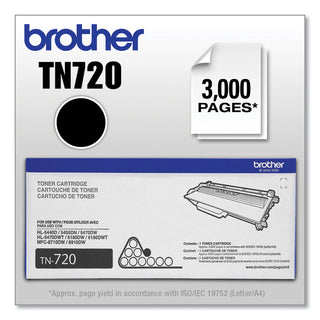 Brother TN720 Toner, 3000 Page-Yield, Black (BRTTN720)