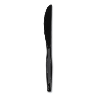Dixie® Plastic Cutlery, Heavyweight Knives, Black, 1,000/Carton (DXEKH51)