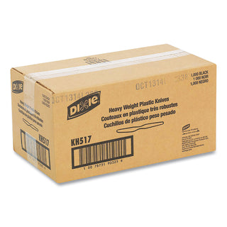 Dixie® Plastic Cutlery, Heavyweight Knives, Black, 1,000/Carton (DXEKH51)