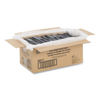 Dixie® Plastic Cutlery, Heavyweight Knives, Black, 1,000/Carton (DXEKH51)