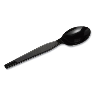 Dixie® Plastic Cutlery, Heavyweight Teaspoons, Black, 1000/Carton (DIXTH517)