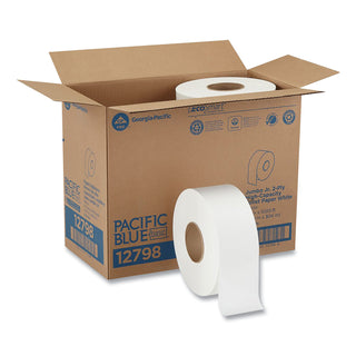 Georgia Pacific® Professional Jumbo Jr. Bathroom Tissue Roll, 9" dia, 1000ft, 8 Rolls/Carton (GEP12798)