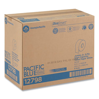 Georgia Pacific® Professional Jumbo Jr. Bathroom Tissue Roll, 9" dia, 1000ft, 8 Rolls/Carton (GEP12798)