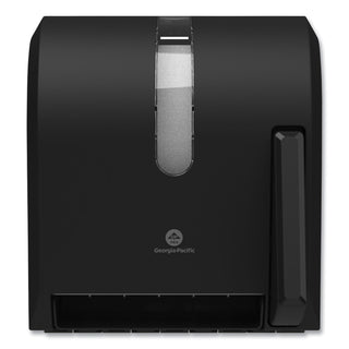 Georgia Pacific® Professional Hygienic Push-Paddle Roll Towel Dispenser, 13 x 10 x 14.4, Black (GPC54338A)