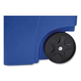 Rubbermaid® Commercial Square Brute Recycling Rollout Container, 50 gal, Plastic, Blue (RCP9W27-06BLU)