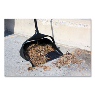 Rubbermaid® Commercial Lobby Pro Upright Dustpan with Wheels, 12.5w x 37h, Polypropylene with Vinyl Coat, Black (RCP253100BK) (2531BK)