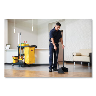 Rubbermaid® Commercial Lobby Pro Upright Dustpan with Wheels, 12.5w x 37h, Polypropylene with Vinyl Coat, Black (RCP253100BK) (2531BK)