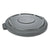 Rubbermaid® Commercial Round Flat Top Lid, for 32-Gallon Round Brute Containers, 22 1/4", dia., Gray (RUB263100GRAY)
