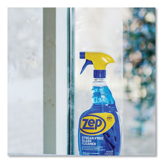 Zep Commercial® Streak-Free Glass Cleaner, Pleasant Scent, 32 oz Spray Bottle, 12/Carton (ZPEZU112032CT)