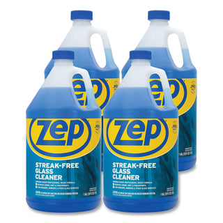 Zep Commercial® Streak-Free Glass Cleaner, Pleasant Scent, 1 gal Bottle, 4/Carton (ZPEZU1120128CT)