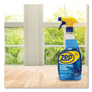 Zep Commercial® Streak-Free Glass Cleaner, Pleasant Scent, 32 oz Spray Bottle, 12/Carton (ZPEZU112032CT)