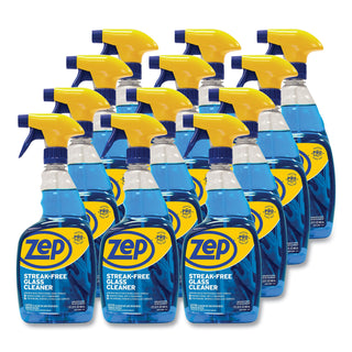 Zep Commercial® Streak-Free Glass Cleaner, Pleasant Scent, 32 oz Spray Bottle, 12/Carton (ZPEZU112032CT)