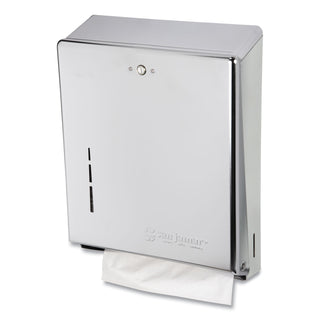 San Jamar® C-Fold/Multifold Towel Dispenser, Chrome, 11 3/8 x 4 x 14 3/4 (T1900XC)