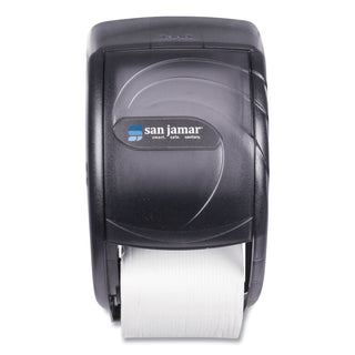 San Jamar® Duett Standard Bath Tissue Dispenser, Oceans, 7 1/2 x 7 x 12 3/4, Black Pearl (SJMR3590TBK)