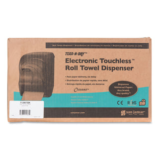San Jamar® Electronic Touchless Roll Towel Dispenser, 11 3/4 x 9 x 15 1/2, Black (SANT1390TBK)