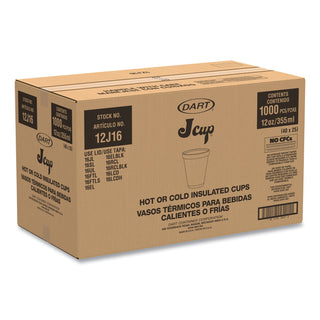 Dart® Foam Drink Cups, 12oz, White, 1000/Carton (12J16DART)
