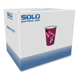 SOLO® Bistro Design Hot Drink Cups, Paper, 8oz, Maroon, 500/Carton (SLOOF8BI0041)