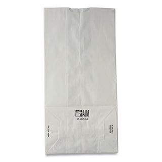 General Grocery Paper Bags, 30 lbs Capacity, #2, 4.31"w x 2.44"d x 7.88"h, White, 500 Bags (BAGGW2-500)