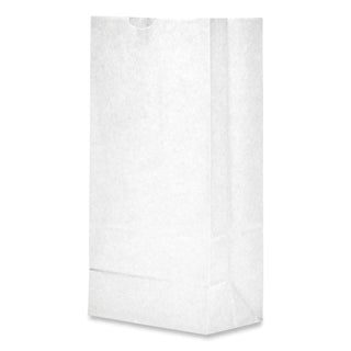 General Grocery Paper Bags, 35 lbs Capacity, #8, 6.13"w x 4.17"d x 12.44"h, White, 500 Bags (BAGGW8-500)