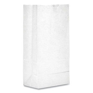 General Grocery Paper Bags, 35 lbs Capacity, #8, 6.13"w x 4.17"d x 12.44"h, White, 500 Bags (BAGGW8-500)