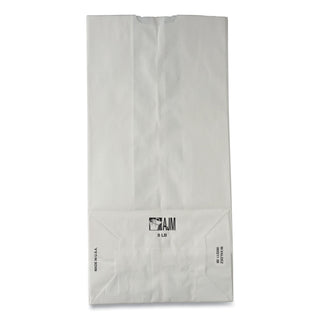General Grocery Paper Bags, 35 lbs Capacity, #8, 6.13"w x 4.17"d x 12.44"h, White, 500 Bags (BAGGW8-500)