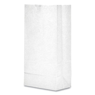 General Grocery Paper Bags, 35 lbs Capacity, #10, 6.31"w x 4.19"d x 13.38"h, White, 500 Bags (BAGGW10-500)