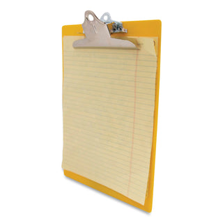 Saunders Recycled Plastic Clipboard w/Ruler Edge, 1" Clip Cap, 8 1/2 x 12 Sheets, Yellow (SAU21605)