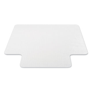 deflecto® Antimicrobial Chair Mat, Medium Pile Carpet, 48 x 36, Lipped, Clear (DEFCM14112AM)