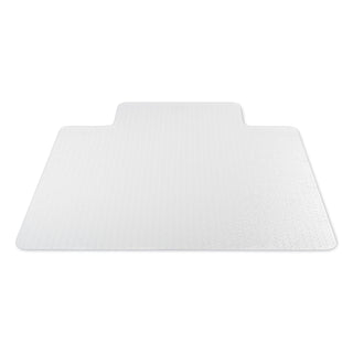 deflecto® Antimicrobial Chair Mat, Medium Pile Carpet, 53 x 45, Lipped, Clear (DEFCM14232AM)