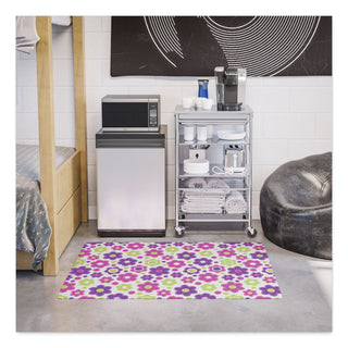deflecto® FashionMat Chair Mat, Rectangular, 35 x 40, Daisies (DEFCM3540LD)