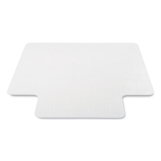 deflecto® Antimicrobial Chair Mat, Medium Pile Carpet, 53 x 45, Lipped, Clear (DEFCM14232AM)