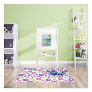 deflecto® FashionMat Chair Mat, Rectangular, 35 x 40, Daisies (DEFCM3540LD)