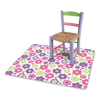 deflecto® FashionMat Chair Mat, Rectangular, 35 x 40, Daisies (DEFCM3540LD)