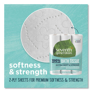 Seventh Generation® 100% Recycled Bathroom Tissue, Septic Safe, 2-Ply, White, 240 Sheets per Roll, 24 Roll Pack, 5,760 Sheets Total (SEV13738PK)