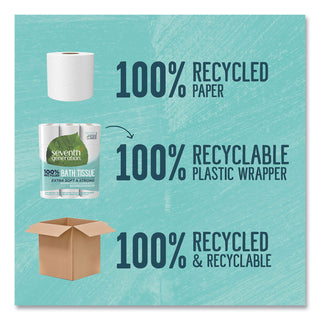 Seventh Generation® 100% Recycled Bathroom Tissue, Septic Safe, 2-Ply, White, 240 Sheets per Roll, 24 Roll Pack, 5,760 Sheets Total (SEV13738PK)