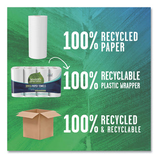 Seventh Generation® 100% Recycled Paper Towel Rolls, 2-Ply, 11 x 5.4 Sheets, 156 Sheets per Roll, 8 Roll Pack, 1,248 Sheets Total (SEV13739PK) (SEV13739PK)