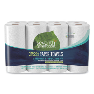Seventh Generation® 100% Recycled Paper Towel Rolls, 2-Ply, 11 x 5.4 Sheets, 156 Sheets per Roll, 8 Roll Pack, 1,248 Sheets Total (SEV13739PK) (SEV13739PK)