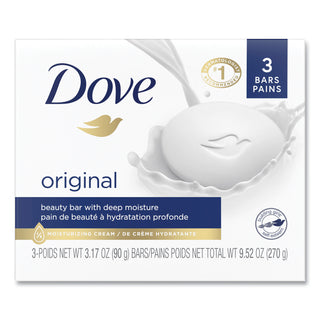 Dove® White Beauty Bar, Light Scent, 3.17 oz, 3/Pack (UNI04090PK)