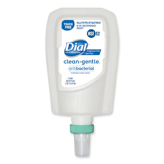 Dial® Professional Clean+Gentle Antibacterial Foaming Hand Wash Refill for FIT Touch Free Dispenser, Fragrance Free, 1 L, 3/Carton (DIA32106CT) (DIA32106CT)